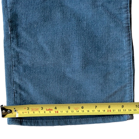 Gap Vintage Straight Ultra Low Rise Cords Teal Blue - Picture 4 of 12